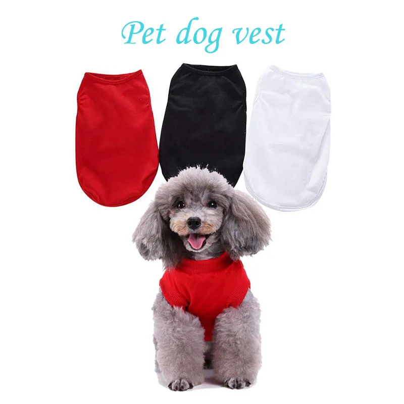 2023 Летняя одежда для собак Однотонный жилет для собак Пустая рубашка для щенка с низом Мягкая одежда для маленькой средней собаки Чихуахуа Ropa Perro Изображение 0