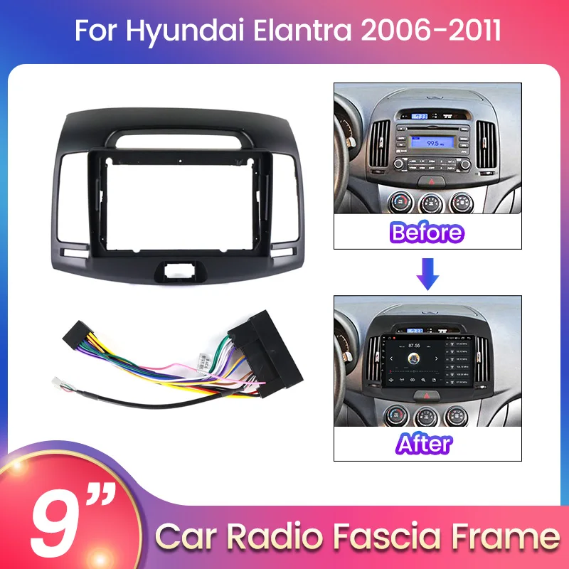 Для Hyundai Elantra Avante 2006 2007 2008 2009 2010 Для Android Панель магнитолы Рамка приборной панели Дополнительные аксессуары Шнур питания Изображение 0