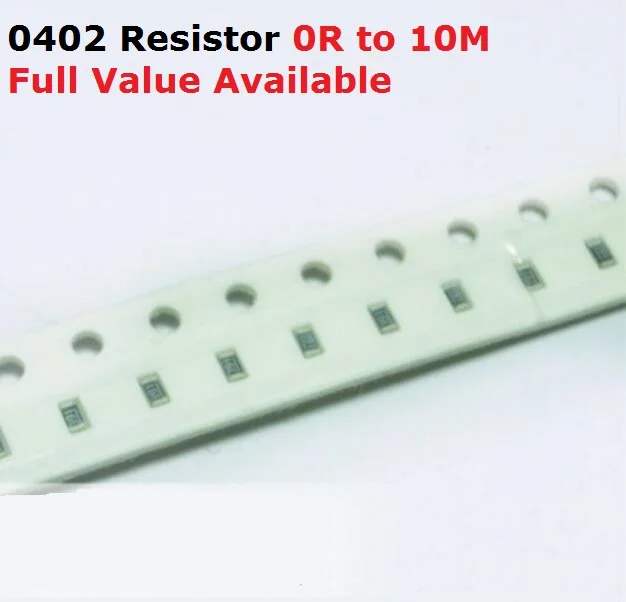 500 шт./лот SMD Chip 0402 Резистор 5.1K / 5.6K / 6.2K / 6.8K / 7.5K / Ом 5% Сопротивление 5.1 / 5.6 / 6.2 / 6.8 / 7.5 / K Резисторы 5K1 5K6 6K2 6K8 7K5 Изображение 0