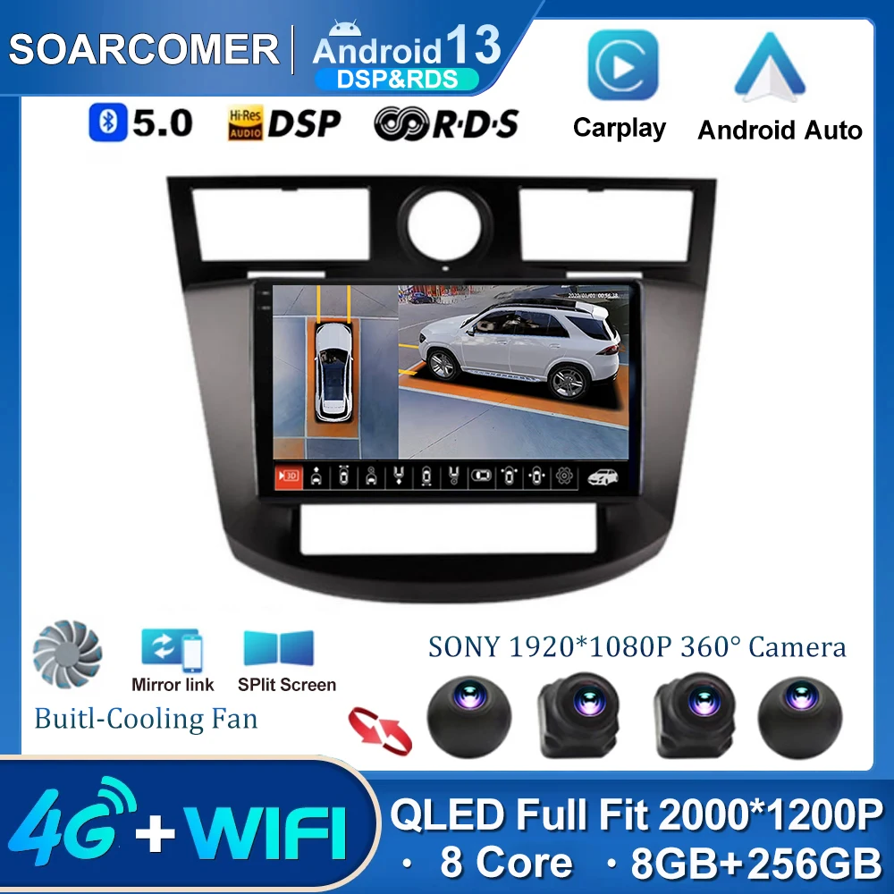 Android 13 Для Chrysler Sebring 3 JS Cirrus 2007 - 2011 Автомагнитола QLED Навигация GPS Стерео Авто CarPlay Головное устройство No 2 Din DVD Изображение 0
