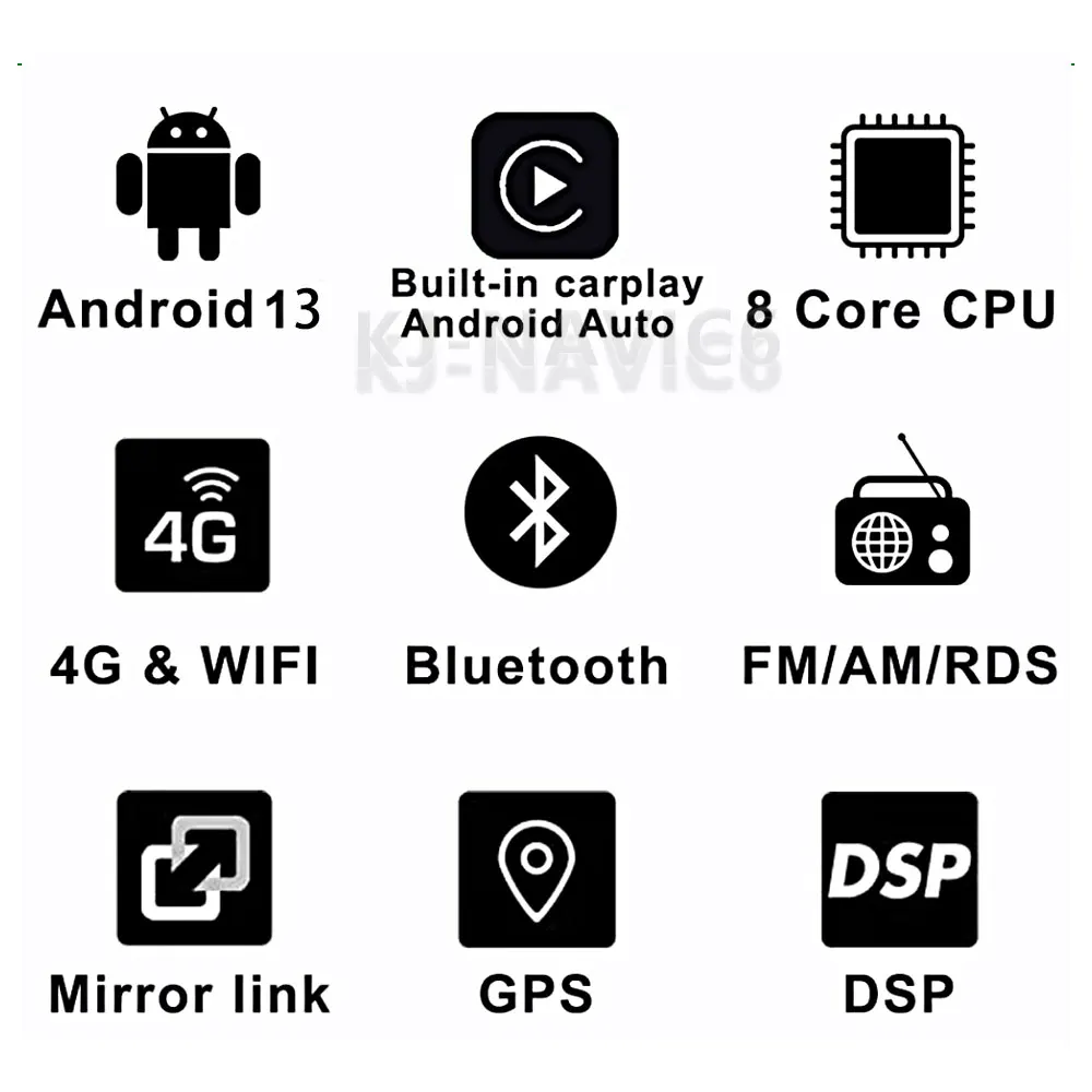 Android 13 Carplay Авторадио для Great Wall Haval H5 Greatwall Hover H3 Мультимедийный плеер GPS-навигация Стерео Авторадио DSP 4G Изображение 1