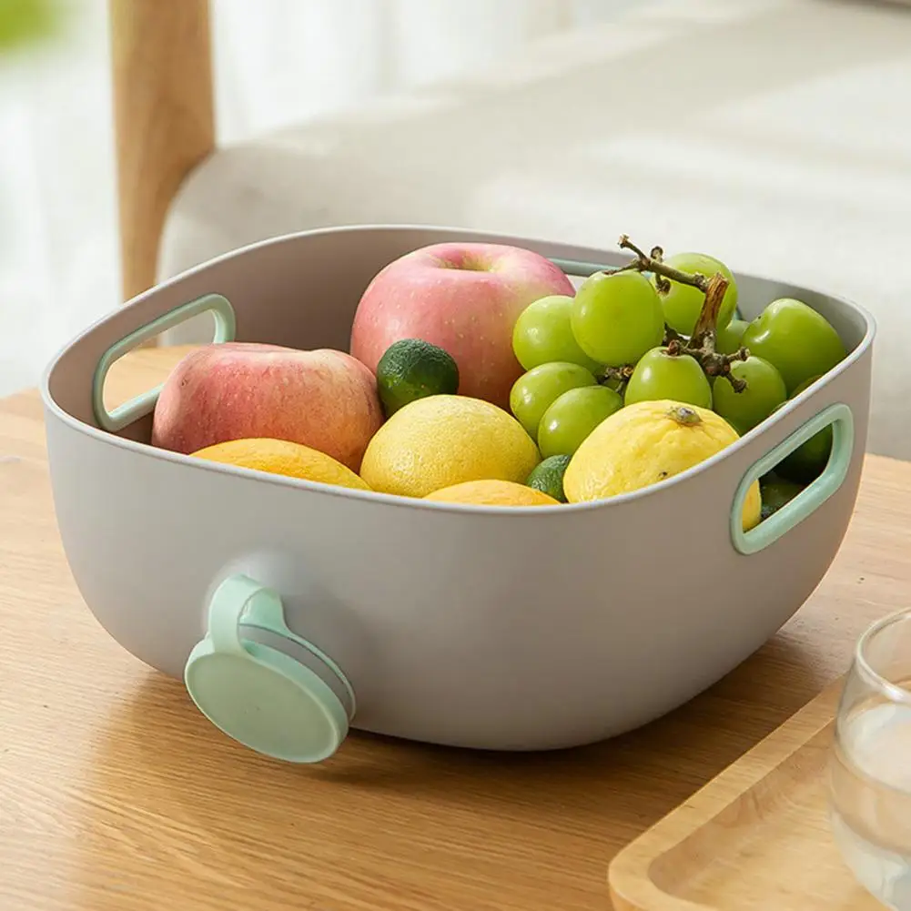 Фруктовое сито для кухни Эффективная сливная корзина с полой ручкой Кухонный гаджет для мытья фруктов для кухни Изображение 1