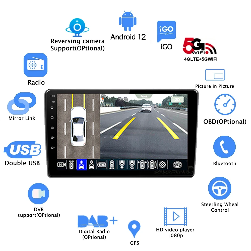 Android 13 Для Chrysler Sebring 3 JS Cirrus 2007 - 2011 Автомагнитола QLED Навигация GPS Стерео Авто CarPlay Головное устройство No 2 Din DVD Изображение 1