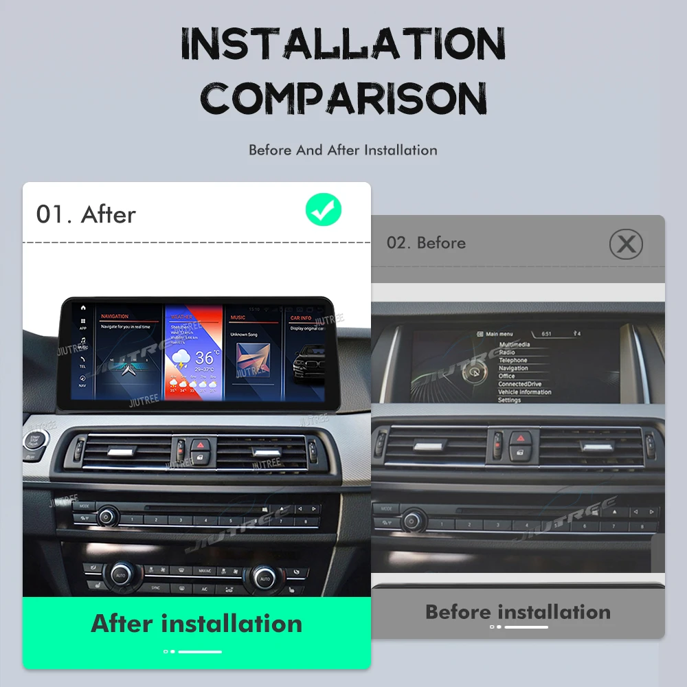 ID8 Snapdragon 662 Android 12 Carplay Авто Радио GPS для BMW 5 серии F10 / F11 / 520 2011-2016 CIC NBT Система Авто Мультимедиа Навигация Изображение 1