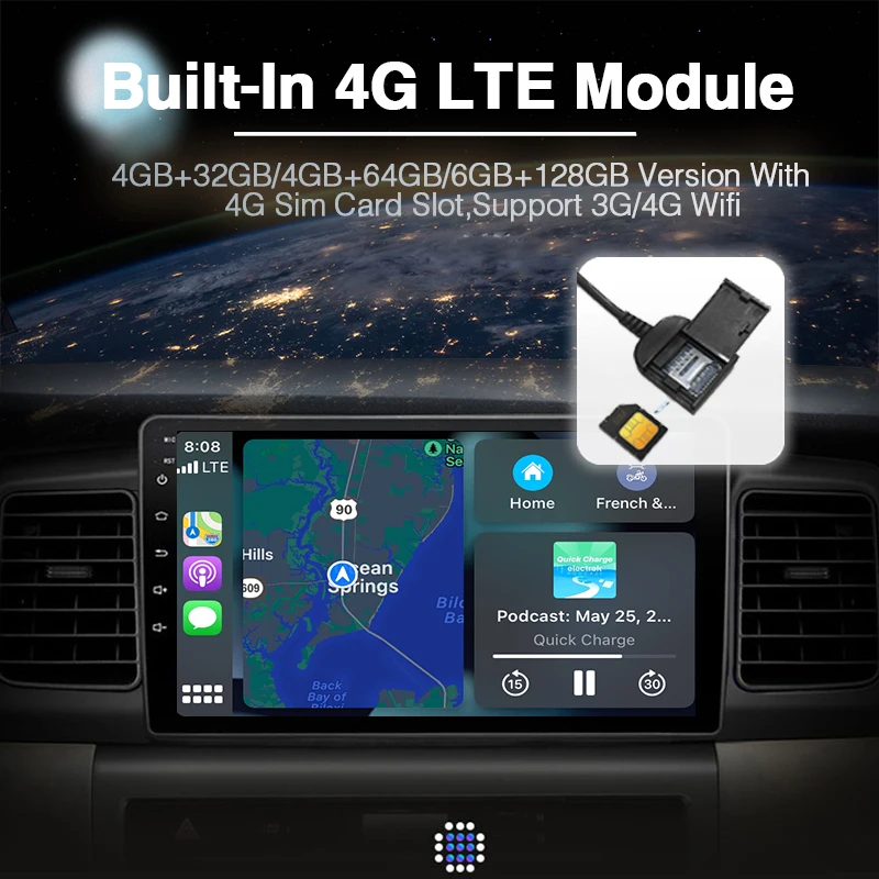 Carplay 2Din Android 12 Автомагнитола для Mercedes Benz W447 Vito 3 2014 - 2020 8G + 128Gb Мультимедийное видео 4G LTE Wifi Стерео Аудио Изображение 2