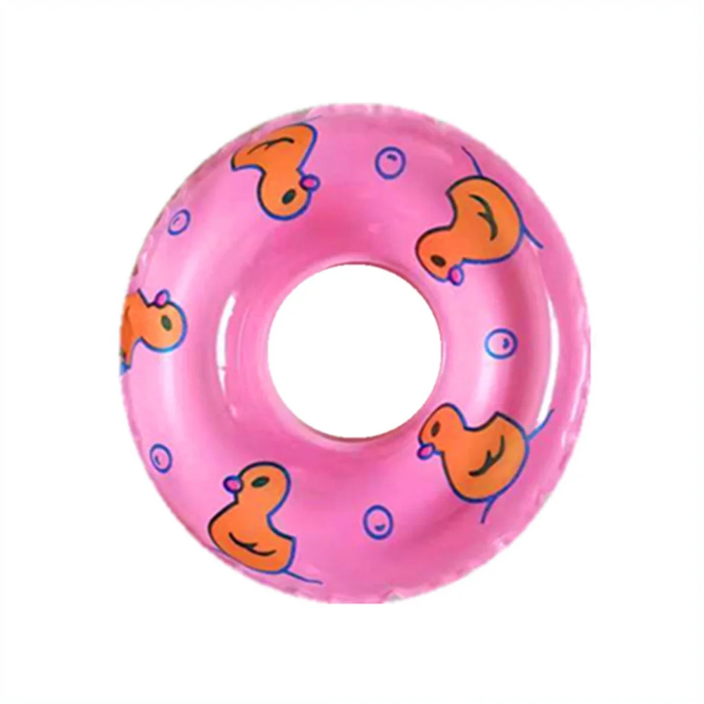  Прекрасные мини-пончики, играющие в воде, игрушки для бани, богатые и красочные детские маленькие плавательные кольца, утиный шаблон, поплавок, мини-удобный сейф Изображение 2
