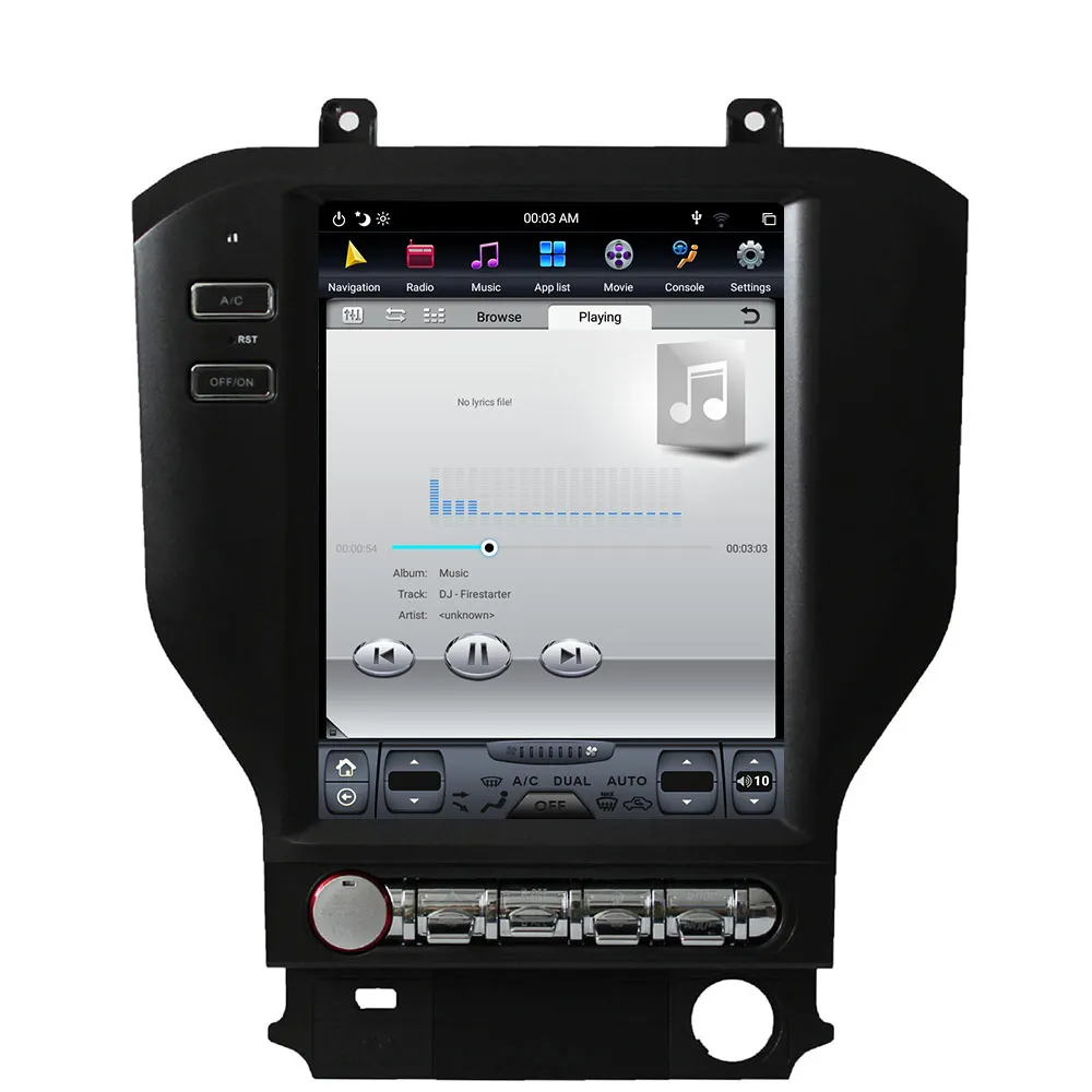 Для Ford Mustang 2015-2019 Tesla Экран Android Px6 Авто Мультимедиа Стереоплеер Carplay GPS Навигационное головное устройство DVD Изображение 2