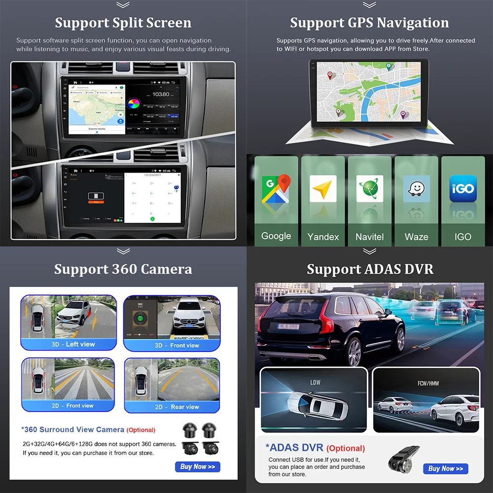 Для LADA Granta 2018 - 2019 Android 13 Авто Мультимедиа Радио Видео Плеер GPS Навигация Сенсорный экран DSP Стерео 4G LET Carplay Изображение 3