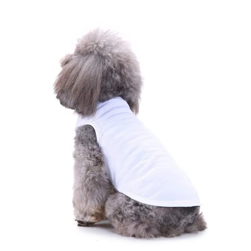 2023 Летняя одежда для собак Однотонный жилет для собак Пустая рубашка для щенка с низом Мягкая одежда для маленькой средней собаки Чихуахуа Ropa Perro Изображение 3