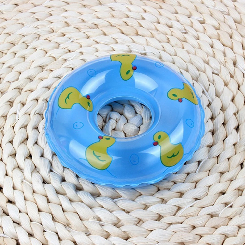  Прекрасные мини-пончики, играющие в воде, игрушки для бани, богатые и красочные детские маленькие плавательные кольца, утиный шаблон, поплавок, мини-удобный сейф Изображение 4
